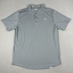 Primo Polo Shirt‎ Mens Large Gray Performance Golf Athletic Lightweight Stretch